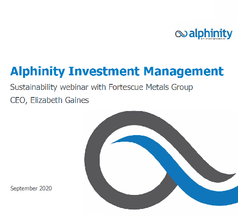 Alphinity Sustainability Webinar with Fortescue Metals Group CEO ...